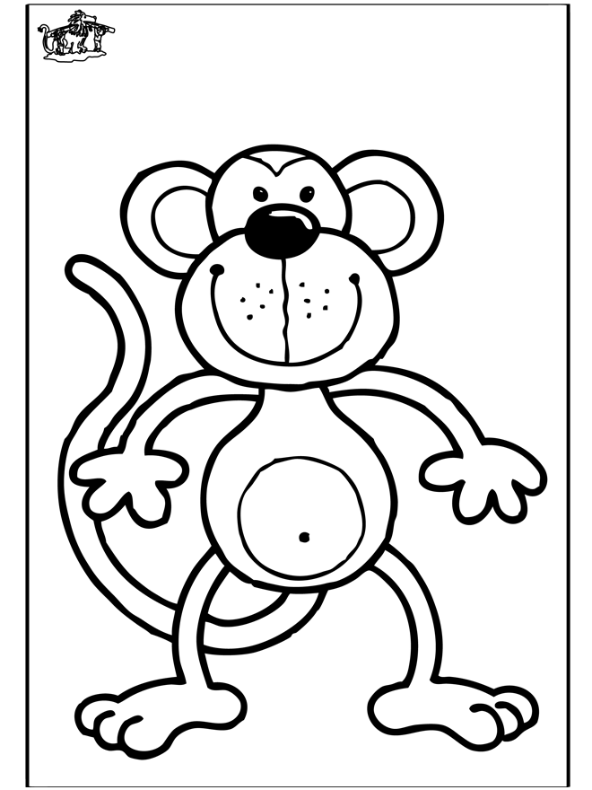 Macaco para colorir - Jardim Zoológico